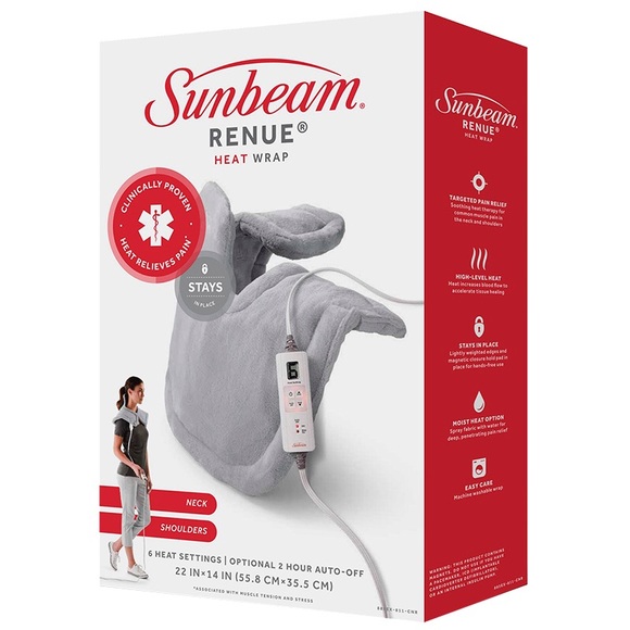*NIB*Sunbeam® Renue™ Tension Relief Heating Pad, - Picture 1 of 3